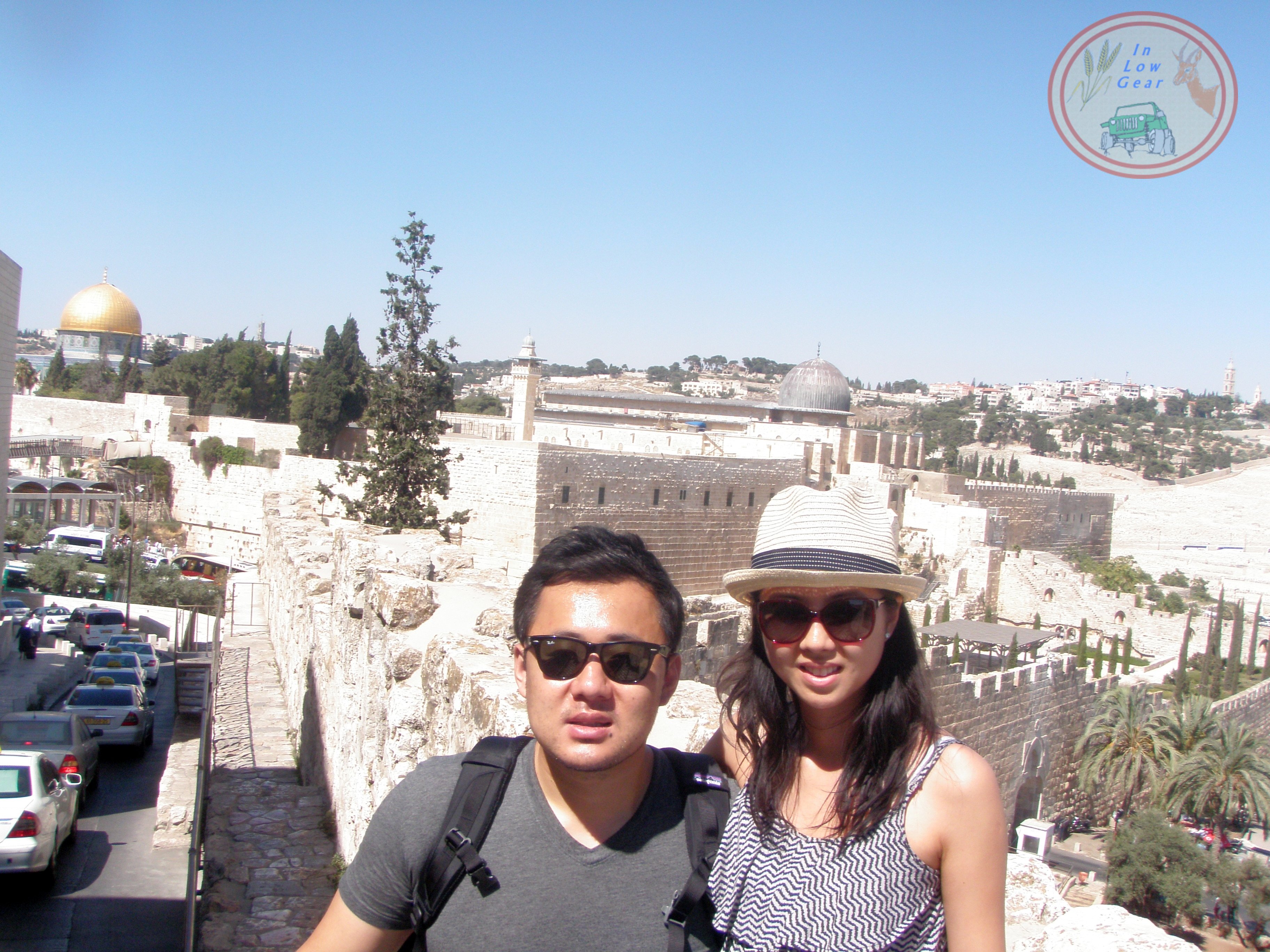 Jerusalem Mt. of Olives, the old city walls, El Aqsa and Dome of the Rock